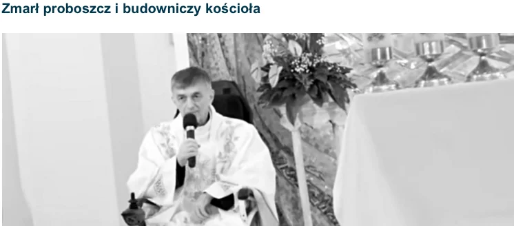 Zmarł proboszcz i budowniczy kościoła